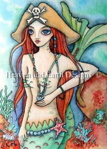 Diamond Painting Canvas - QS Red Haired Mermaid